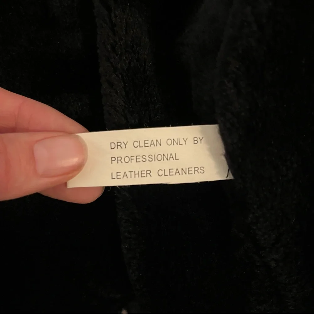 Hudson Outerwear Black Leather Coat Removable Faux Fur Lining Size Large
